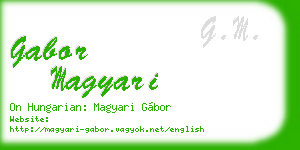 gabor magyari business card
